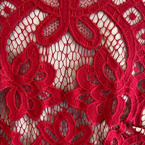 Gabby Skye Red Lace Dress - Picture 3 of 3